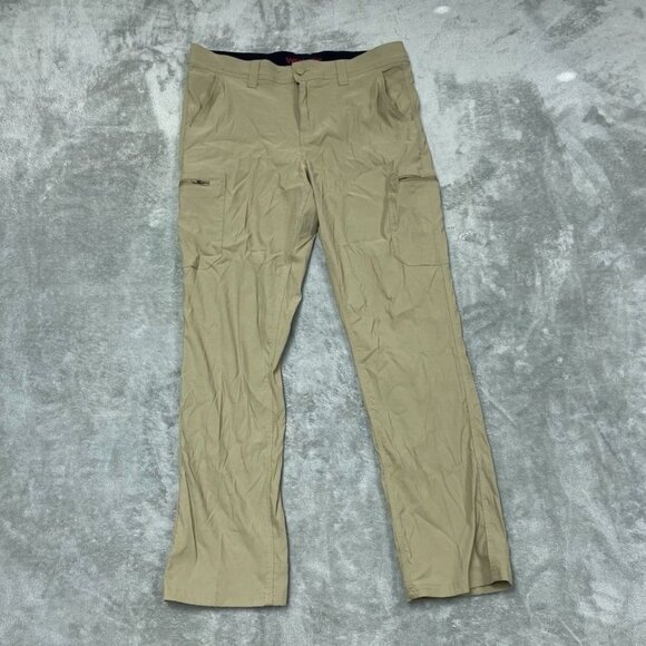 Wrangler Men’s Cargo Pants 36X32 Nylon Tan Lightweight Hiking Durable a1027 - Picture 1 of 6